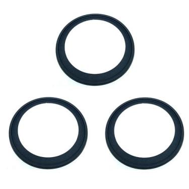 Imagem de Kit C/3 Porta Grelha Caixilho Ralo Redondo 10cm Inox Preto - Montelar 