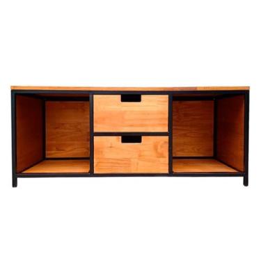 Imagem de Rack Modelo Industrial com Duas Gavetas e Dois Nichos - Metalon em Pre