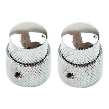 Imagem de Kit C/3 Knob Dolphin Metal Baixo Curto Grosso Cromada 13441