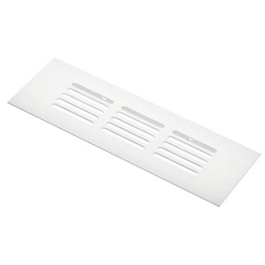 Imagem de METALLIXITY Grade de ventilação retangular (150 x 50 mm/5,9 "x1,97"), saída de ar de parede com venezianas de liga de alumínio - para armários de guarda-roupa, armários, prata
