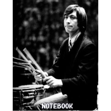 Imagem de Notebook : Charlie Watts The Rolling Stones RockBand Notebook Lined Page 6x9. Gift Book for Writing, Home or Work Thankgiving Notebook for Fans #18