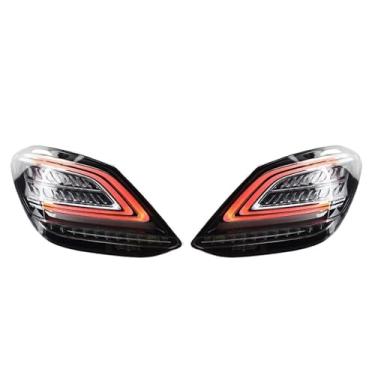 Imagem de Luzes de estilo de carro compatíveis com Benz W205 LED luz traseira 2014-2019 C180 C200 C260 C300 Lâmpada traseira DRL sinal dinâmico acessórios automotivos(Smoke Cover)