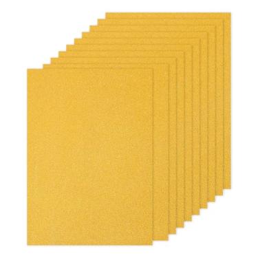 Imagem de PATIKIL 20 folhas de papel cartolina dourada com glitter, A4 (21,3 x 11,7 polegadas) 250 g/m² Papel brilhante premium para artesanato em cartolina para scrapbook, projetos de arte faça-você-mesmo,