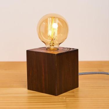 Imagem de Luminária Cubo Pinus Imbuia - CASA 67
