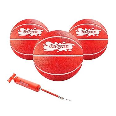 Imagem de GoSports Pacote com 3 bolas de basquete para piscina - Ótimo para aros de basquete aquáticos flutuantes, vermelho (bolas-BB-Pool-RED-3)
