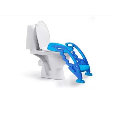 Imagem de Redutor De Assento P Vaso Sanitário Com Escada Azul - Bb051 - Multilas