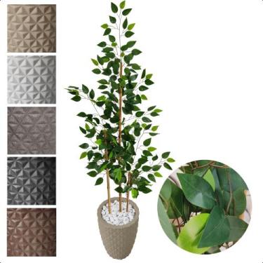 Imagem de Bambu Da Sorte 150cm Planta Artificial Com Vaso Decorativo - Flor de M