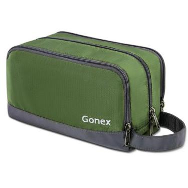 Imagem de Bolsa de higiene pessoal de viagem Gonex Nylon Dopp Kit Shaving Olive 