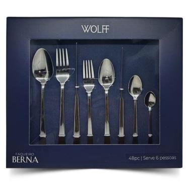 Imagem de Faqueiro de Aço Inox Wolff Berna 48 peças Gift Box