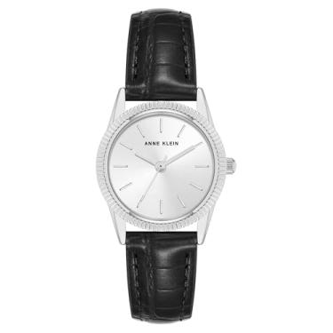 Imagem de Anne Klein Relógio feminino com pulseira Croco-Grain, Preto