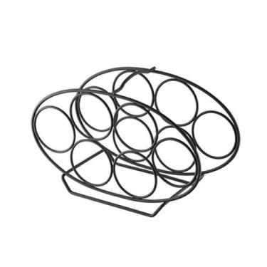 Imagem de Mini Adega Para 6 Garrafas De Vinho Schmitt Tannat Oval Mesa Cor Preto