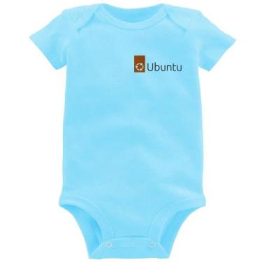 Imagem de Body Bebê Ubuntu Linux - Foca na Moda, Azul bebê, GG