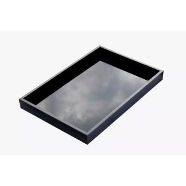 Imagem de Bandeja Decorativa 30x45 Espelhada 5 MODELOS - Minha Moldura, PRETA FU