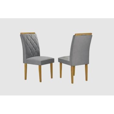 Imagem de Kit 2 Cadeiras Paris Estofadas Tecido Veludo Cel Móveis - cel moveis, 