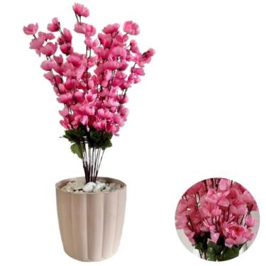 Imagem de Pessegueiro Cerejeira Artificial + Vaso Polietileno Completo - PlantaI