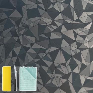 Imagem de Niviy Película de privacidade para janela blackout com ferramentas de instalação Aderência estática 100% bloqueio de luz escurecimento da sala, película removível de controle de calor para casa, capa