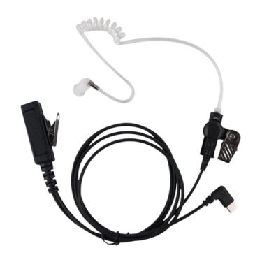 Imagem de Fone de ouvido de tubo acústico oculto USB-C com botão PTT e microfone embutido - compatível com aplicativos Teams, Zello e Walkie Talkie em smartphones Android/iOS