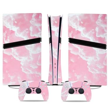 Imagem de Adesivo de película compatível com console digital PS5 Pro, decalque de vinil, capa decorativa para controle sem fio (rosa)
