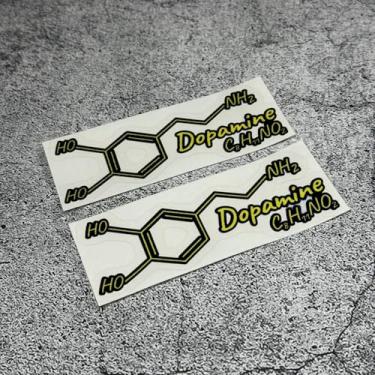 Imagem de Decalques de estilo de carro para adesivo de adrenalina dopamina, capacete, carro, caminhão, triângulo, janela, aplique faça você mesmo, 2 peças (B, 100 x 36 mm)