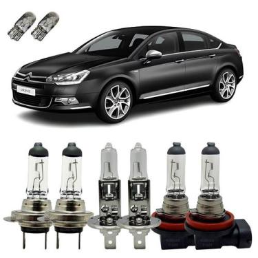 Imagem de Kit Lâmpadas Citroën C5 Alto Baixo Milha Halógenas 3200K T10 - Autovex