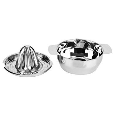 Imagem de Espremedor de Frutas Cítrico Manual Akozon Em Aço Inoxidável - Espremedor de Frutas Resistente para Suco Fresco - Espremedor Portátil Fácil de Usar para Limão, Laranja e Limão -