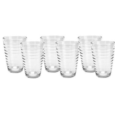 Imagem de Copos de Vidro para Sucos e Drinks 200 ML - 6 Unidades - PRATICASA