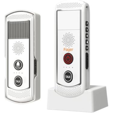 Imagem de Campainha de intercomunicação sem fio alimentada por energia solar, intercomunicação de voz bidirecional de longo alcance e à prova d'água, intercomunicadores sem fio para casa