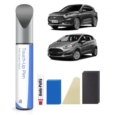 Imagem de PARTS4EV Kit de reparo de tinta de retoque cinza esterlina metálico (UJ) compatível com Ford - Kit DIY combina exatamente com lascas e cortes