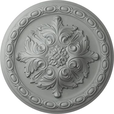 Imagem de Medalhão de teto Ekena Millwork CM11ACACS Acanthus Cobre antigo, Inteiro, 11 3/8"OD x 2"P, Factory Primed