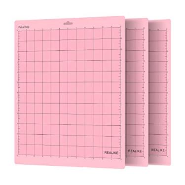 Imagem de REALIKE Tapete de corte 12x12 FabricGrip para Cricut Maker 3/Maker/Explore 3/Air 2/Air/One (3 tapetes), acessórios de substituição para tapetes adesivos de tecido para Cricut