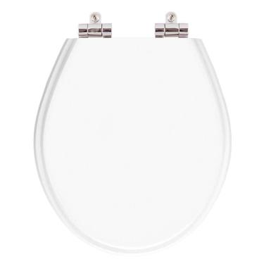 Imagem de Assento Sanitario Poliester Com Amortecedor Ravena Branco Para Bacia Deca