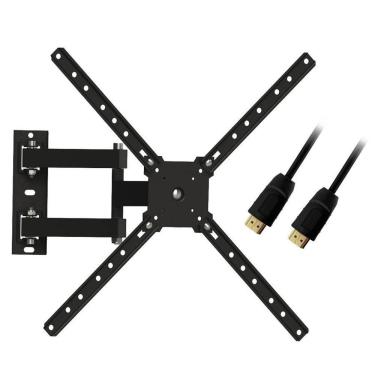 Imagem de Kit Suporte Tv Articulado 10-55 Sbrp1040 + Cabo Hdmi 3mt