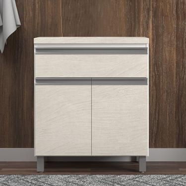 Imagem de Gabinete De Banheiro 65cm Sem Cuba Ref 502 Branco Arenito