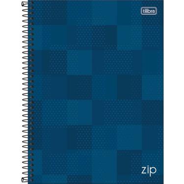 Imagem de Caderno Universitário Zip Tilibra Capa Dura Espiral - 10 Matérias 160 Folhas Azul