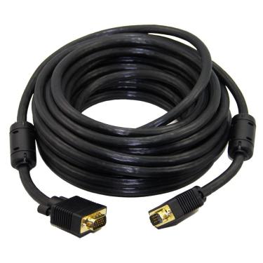 Imagem de Cabo Nwt Para Monitor Vga Hd15m X Hd15m 20m Preto Com Filtro
