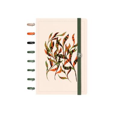 Imagem de Caderno de Disco ISCOOL Pequeno Flore(Ser) Ramos Bege