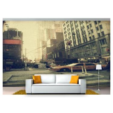 Imagem de Papel De Parede Cidade Preto E Branco Taxi 3D Ncd157 - Você Decora