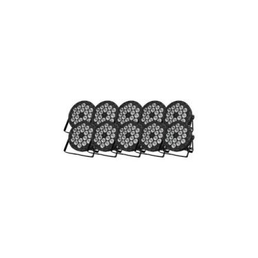Imagem de 10 Canhao Refletor Par 18 Leds Rgbw 12w Quadriled Dmx 4in1 - Showtech,