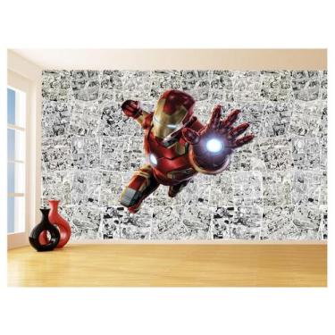 Imagem de Papel De Parede 3D Heróis Página Quadrinhos Hq 3,5M Nhma127 - Você Dec