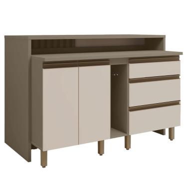 Imagem de Kit Ilha Gourmet Connect com Balcões 60cm e Porta Toalha - Móveis Henn