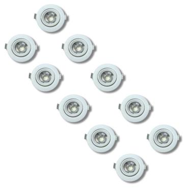 Imagem de Kit 10 Spot Led Elgin Luminária Mr16 5W 6,500K Direcionável Redondo