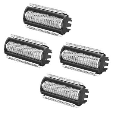 Imagem de Pacote com 4 lâminas de substituição compatíveis com MANSCAPED The Lawn Mower Electric 5.0 Ultra aparador de cabelo, lâminas de reposição para aparar pelos na virilha para cuidados com os pelos do