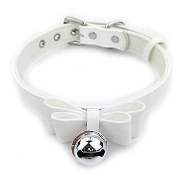 Imagem de Destiny Love Colar gargantilha com cadeado de sino, colar de lolita, colar de veludo gatinho, com cadeado de coração e chave com caixa para mulheres e homens, Veludo