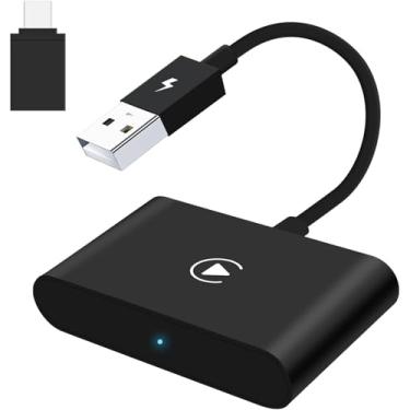 Imagem de CPCGER Adaptador sem fio Carplay 2025 Upgrade Dongle Plug & Play Apple Carplay adaptador sem fio converte com fio para CarPlay sem fio compatível com iPhone 6+ e carros 2015+