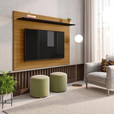 Imagem de Painel Para TV até 50 Polegadas 1 Prateleira Columbia Espresso Móveis