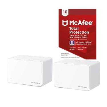 Imagem de Kit Mesh Wi-Fi 6 AX3000 (2 Unidades) + Software de Segurança (10 Dispositivos) | Conectividade Ultra-Rápida e Proteção Digital para Casa Conectada
