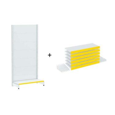 Imagem de Gondola Parede 170 Amapa Flex Inicial Branco 7 band PE Amarelo - Amapá