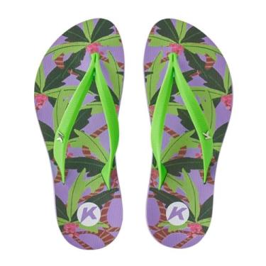 Imagem de Chinelo Kenner Ibiza Hula Feminino - Roxo e Verde - 38