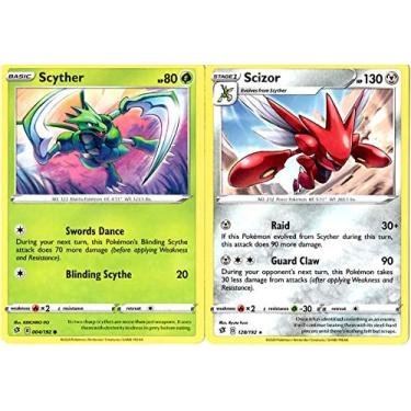 Imagem de Pokemon Scizor 128/192 - Rebel Clash - Rare - 2 Card Lot - Scyther
