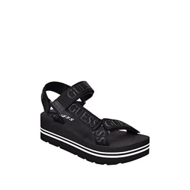 Imagem de GUESS Sandália feminina Avin Wedge, Preto, 7